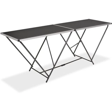 Table Pliable De Collage MDF Et Aluminium 200 X 60 X 78 Cm 3 Table Pliable De Collage MDF Et Aluminium 200 X 60 X 78 Cm