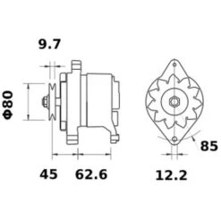 Alternateur Ia0555 Fat Agri Laverda 28v 55a -