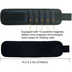 Déstockage Bracelet Magnétique, 10 Puissants Aimants Forts Magnet Arm Band Pour Les Vis De Maintien, Rondelles, Ciseaux, Petits Outils, Trépans De Forage, Le Meilleur Outil Cadeau Pour Bricoleur Craf -Stanleyfaco Magasin 69250553 3