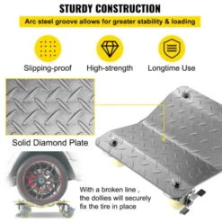 VEVOR Chariots De Manutention De Voiture, 2 Pcs Capacité 500 Kg Chariot De Déplacement, Plate-Forme 48x30 Cm Chariot à Roulettes, Aide à La Manuvre Automobile Aide Au Transport Véhicules 11 VEVOR Chariots De Manutention De Voiture, 2 Pcs Capacité 500 Kg Chariot De Déplacement, Plate-Forme 48x30 Cm Chariot à Roulettes, Aide à La Manuvre Automobile Aide Au Transport Véhicules -Stanleyfaco Magasin 69343172 5