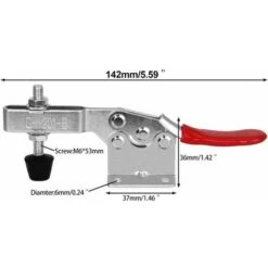 GH-201-B - Lot De 4 Sauterelles à Serrage Vertical Avec Base Horizontale - Capacité 90 Kg 11 GH-201-B - Lot De 4 Sauterelles à Serrage Vertical Avec Base Horizontale - Capacité 90 Kg -Stanleyfaco Magasin 69494808 5