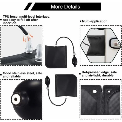 Coussin Gonflable,Oi-FRIS Air Wedge Pump Coussin De Montage Gonflable Alignment Tool, Pour Installation Des Portes Fenêtres Réparation Automobile (4 Pcs) 6 Coussin Gonflable,Oi-FRIS Air Wedge Pump Coussin De Montage Gonflable Alignment Tool, Pour Installation Des Portes Fenêtres Réparation Automobile (4 Pcs) – Image 4