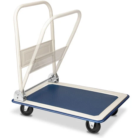 Chariot De Transport 150 Kg Diable Platforme Pliable Roues En Caoutchouc Plateau 5 Chariot De Transport 150 Kg Diable Platforme Pliable Roues En Caoutchouc Plateau – Image 3