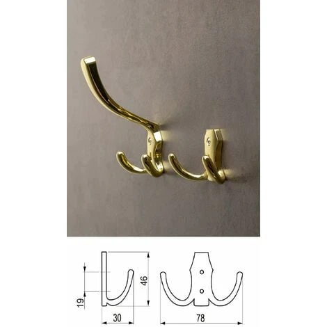2x Crochet Métal Acier Métal Or Doré Meuble Cuisine Salle De Bain Porte Serviette Manteau Chemise Torchon Décoration à Visser 4 2x Crochet Métal Acier Métal Or Doré Meuble Cuisine Salle De Bain Porte Serviette Manteau Chemise Torchon Décoration à Visser – Image 2
