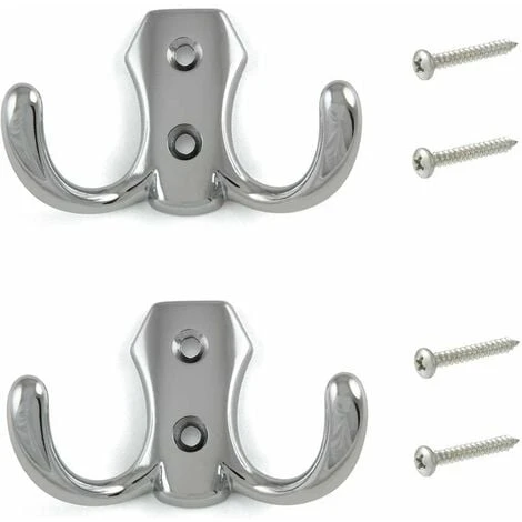 2x Crochet Métal Acier Métal Chromé Brillant Meuble Cuisine Salle De Bain Porte Serviette Manteau Chemise Torchon Décoration à Visser 3 2x Crochet Métal Acier Métal Chromé Brillant Meuble Cuisine Salle De Bain Porte Serviette Manteau Chemise Torchon Décoration à Visser