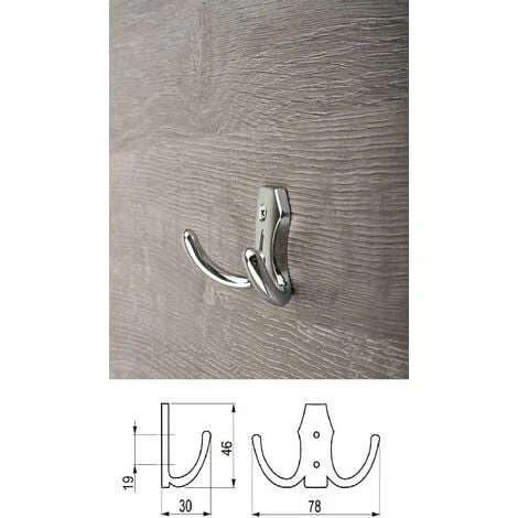 2x Crochet Métal Acier Métal Chromé Brillant Meuble Cuisine Salle De Bain Porte Serviette Manteau Chemise Torchon Décoration à Visser 4 2x Crochet Métal Acier Métal Chromé Brillant Meuble Cuisine Salle De Bain Porte Serviette Manteau Chemise Torchon Décoration à Visser – Image 2