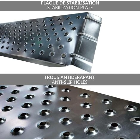 Rampe De Chargement Lot De 2 Pcs En Acier Galvanise 6 Rampe De Chargement Lot De 2 Pcs En Acier Galvanise – Image 4