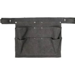 Tablier à Outils à La Taille En Toile Outils De Jardinage Sacs De Ceinture, Ceinture Réglable, Gris