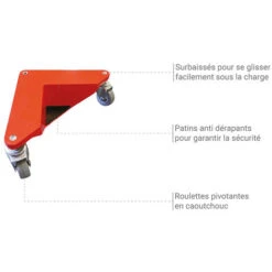Coins Roulants X4 - Cap. 600kg / Longueur: 366mm Largeur 204mm - AR150 -Stanleyfaco Magasin 7307936 5