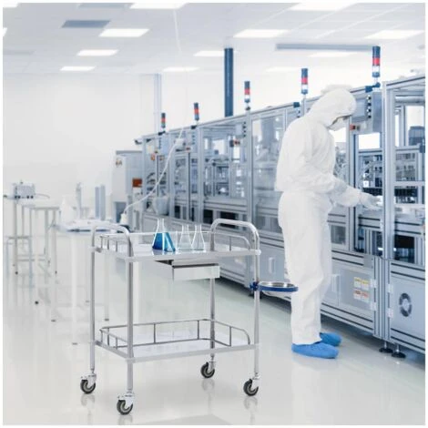 Chariot Médical Chariot Médical Inox 2 étagères 1 Tiroir 20 Kg 6 Chariot Médical Chariot Médical Inox 2 étagères 1 Tiroir 20 Kg – Image 4