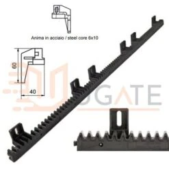 Rack En Nylon 6 Accessoires Pour Automatisation De Portail Coulissant Max 700 Kg