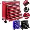 AREBOS Servante Caisse à Outils Chariot D’Atelier 7 Tiroirs Rouge Résistante Aux Rayures -Stanleyfaco Magasin 7557528 1