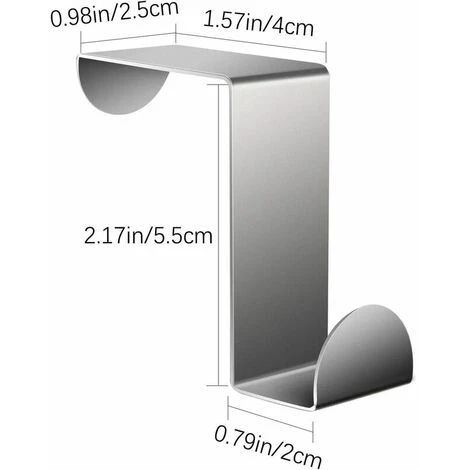 YIDOMDE 6 Pièces Crochets De Porte Crochets De Porte D'Armoire Crochets De Suspension En Forme De Z Pour Bureau De Chambre à Coucher De Cuisine Salle De Bain 4 YIDOMDE 6 Pièces Crochets De Porte Crochets De Porte D'Armoire Crochets De Suspension En Forme De Z Pour Bureau De Chambre à Coucher De Cuisine Salle De Bain – Image 2