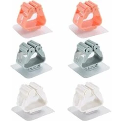 YIDOMDE 6pcs Porte Balais Mural, Sans Support De Balai Mural Perforé, Accroche Balai Adhesif Autocollant,Accroche Balai Mural Utilisé Pour Cuisine, Salle De Bain, Garage,Broom