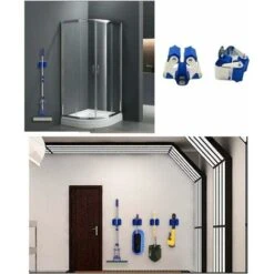 3-H Porte Balais Mural,Support Mural Balai 12 Pièces,l’épaisseur Du Porte Balai Est De 0.7 Mm Et Non De 0.4 Mm,Accroche Balai Mural Pour Buanderie Jardin,Garage -Stanleyfaco Magasin 76005460 5