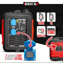 Groupe électrogène Inverter Silencieux Max 2900W - 2 Prises - Brick -Stanleyfaco Magasin 76397816 3