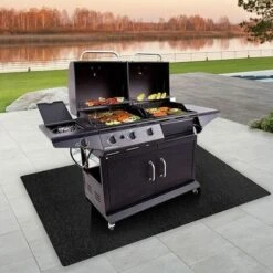 Tapis De Cheminée Anti Feu - Tapis Barbecue Sol - Tapis De Grill - Tapis Ignifuge Devant De Cheminee - Protecteur De Sol Pour Poêle, Cheminée, Barbecue Et Grill 100X120CM -Stanleyfaco Magasin 76528327 4