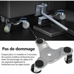 Kit De Deplace Meuble Lourd Sans Effort Lève-Meubles Robuste Avec 3 Rouleau Outil Déménagement Meubles Pour Déplacement Meubles Appareils Électriques -Stanleyfaco Magasin 76572976 3
