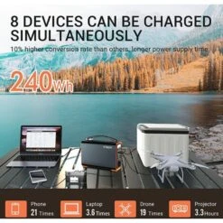 CTECHi G¨n¨rateur ¨lectrique Portable 240Wh, G¨n¨rateur D'¨nergie Batterie LiFePO4, Alimentation Avec Technologie AC/DC/USB/PD 60W Pour Camping Ext¨rieur Voyage ¨¤ Domicile 11 CTECHi G¨n¨rateur ¨lectrique Portable 240Wh, G¨n¨rateur D'¨nergie Batterie LiFePO4, Alimentation Avec Technologie AC/DC/USB/PD 60W Pour Camping Ext¨rieur Voyage ¨¤ Domicile -Stanleyfaco Magasin 77335643 5