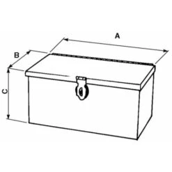 Coffre A Outils Acier Brut (non Peint) 420 X 130 X 130 Mm ép. 10/10 5 Coffre A Outils Acier Brut (non Peint) 420 X 130 X 130 Mm ép. 10/10 -Stanleyfaco Magasin 7798005 2