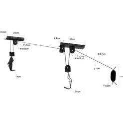 Support Ascenseur Vélo 20 Kg Porte- Bicyclette Rangement Garage Stockage Plafond Élévateur -Stanleyfaco Magasin 7968272 4