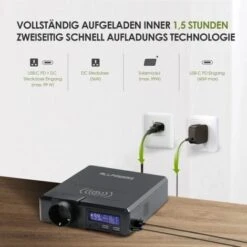 ALLPOWERS Station électrique Portable 200W 154Wh Batterie Sans Fil Solaire Power Station Batterie De Stockage D'énergie Mobile Pour Camping, Téléphone Mobile, Ordinateur Portable,camping-car, Urgence -Stanleyfaco Magasin 80287626 3