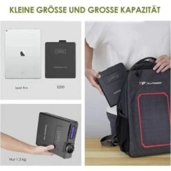 ALLPOWERS Station électrique Portable 200W 154Wh Batterie Sans Fil Solaire Power Station Batterie De Stockage D'énergie Mobile Pour Camping, Téléphone Mobile, Ordinateur Portable,camping-car, Urgence -Stanleyfaco Magasin 80287626 5