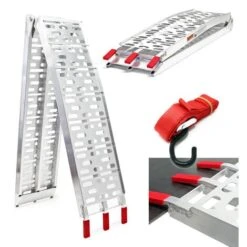Rampe De Chargement Rampe Moto ATV Pliable Aluminium 340kg 220x28cm -Stanleyfaco Magasin 808862 2