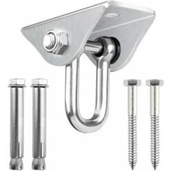 Crochet De Plafond En Acier Inoxydable Rotatif à 360° Pour Bois De Béton, Hamac, Chaise De Véranda, Balanoire, Yoga Et Plus De 450 Kg 180° Drehung