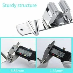 Porte Balai Mural - Accroche Balai En Acier Inoxydable, Support Cintre De Rangement Pour Cuisine, Garage, Buanderie (4 Emplacements Et 5 Crochets) -Stanleyfaco Magasin 83690697 5