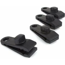4 Pcs Pinces De Bache-Coupe-Vent Robuste Pour Auvent,Poignée Pour Pince-Accessoires De Pince De Tente Pour Camping,Baches,Caravane,Toile D'Ombre De Jardin,Noir