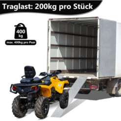 Lot De 2 Rampes De Chargement, Antidérapantes, Pour Remorque, Moto, ATV Et Quad, Jusqu’à 400 Kg -Stanleyfaco Magasin 83897663 5