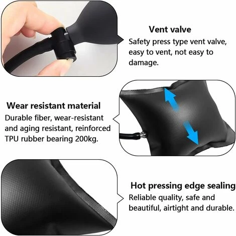 Coussin Pour Soulever,2 Pack Gonflable Pompe à Air Coussin TPU Outillage Auto Accessoire Coussins D'air De Soutiens Pour Portes Fenêtres Meubles Réfrigérateur Vert Noir 15 16CM 4 Coussin Pour Soulever,2 Pack Gonflable Pompe à Air Coussin TPU Outillage Auto Accessoire Coussins D'air De Soutiens Pour Portes Fenêtres Meubles Réfrigérateur Vert Noir 15 16CM – Image 2