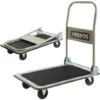 AREBOS Pliable Chariot à Plate-Forme Chariot De Transport Manuel 150 Kg Noir -Stanleyfaco Magasin 8414488 1