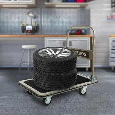 AREBOS Pliable Chariot à Plate-Forme Chariot De Transport Manuel 300 Kg 4 AREBOS Pliable Chariot à Plate-Forme Chariot De Transport Manuel 300 Kg – Image 2