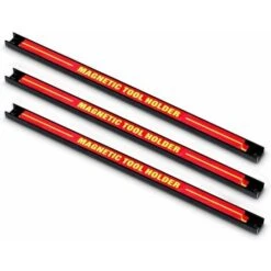 Porte-outil Magnetique, Set De 3 Barres, Garage Atelier Amovible Compact Et Robuste, Aimant Puissant Pour Rangement Mural Des Outils, 46 X 2,3CM En Acier, Chacun Peut Supporter 10 KG