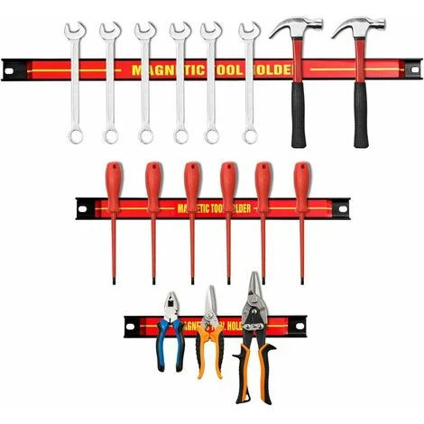 Set De 3 Barre Magnetique, Porte Outils Mural Avec Differentes Longueurs 20CM/30CM/60CM, Charge 5KG/7KG/10KG, Aimant Puissant Pour Rangement Des Outils, Pour Garage, Atelier 5 Set De 3 Barre Magnetique, Porte Outils Mural Avec Differentes Longueurs 20CM/30CM/60CM, Charge 5KG/7KG/10KG, Aimant Puissant Pour Rangement Des Outils, Pour Garage, Atelier – Image 3