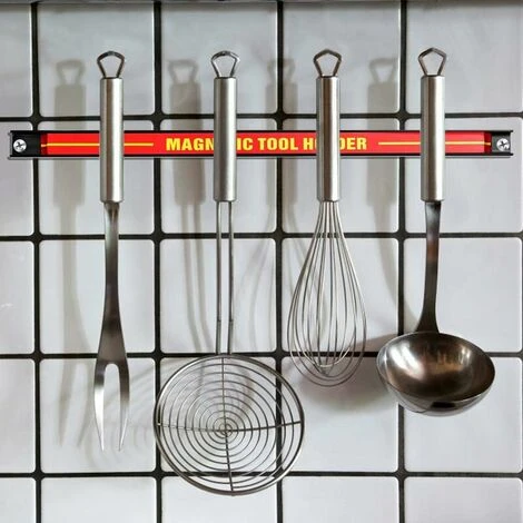 Set De 3 Barre Magnetique, Porte Outils Mural Avec Differentes Longueurs 20CM/30CM/60CM, Charge 5KG/7KG/10KG, Aimant Puissant Pour Rangement Des Outils, Pour Garage, Atelier 6 Set De 3 Barre Magnetique, Porte Outils Mural Avec Differentes Longueurs 20CM/30CM/60CM, Charge 5KG/7KG/10KG, Aimant Puissant Pour Rangement Des Outils, Pour Garage, Atelier – Image 4