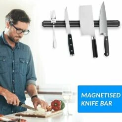 Porte Couteaux Aimanté Cuisine  2 Pieces 38 Cms Barre Magnetique Couteaux Outils Barre Aimantée Porte Couteaux Aimant Couteau Mural Support Couteaux Aimanté Barre Aimantée -Stanleyfaco Magasin 85568705 5