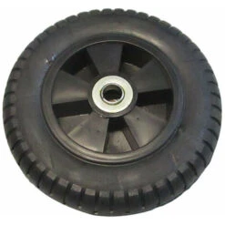 1pc Roue Moteur Chariot Roue En Caoutchouc Solide Chariot Roue Amortisseur (noir)