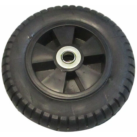 1pc Roue Moteur Chariot Roue En Caoutchouc Solide Chariot Roue Amortisseur (noir) 3 1pc Roue Moteur Chariot Roue En Caoutchouc Solide Chariot Roue Amortisseur (noir)