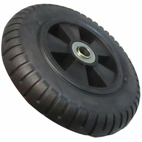 1pc Roue Moteur Chariot Roue En Caoutchouc Solide Chariot Roue Amortisseur (noir) 4 1pc Roue Moteur Chariot Roue En Caoutchouc Solide Chariot Roue Amortisseur (noir) – Image 2