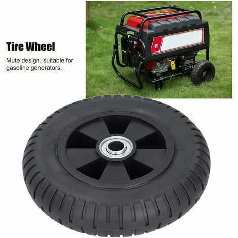 1pc Roue Moteur Chariot Roue En Caoutchouc Solide Chariot Roue Amortisseur (noir) 7 1pc Roue Moteur Chariot Roue En Caoutchouc Solide Chariot Roue Amortisseur (noir) – Image 5