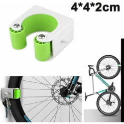 DHKLFA Boucle De Stationnement De Vélo Support Mural VTT Vélo De Route Support De Rangement Vertical Clip Support De Vélo Présentoir Boucles VTT Vélo, Vert-442cm