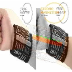 DHKLFA Bracelet Magnetique Bricolage RéGlable Super Puissants Bracelet Pour Vis De Retenue, Ciseaux, Petit Porte-Outils -Stanleyfaco Magasin 87908650 3