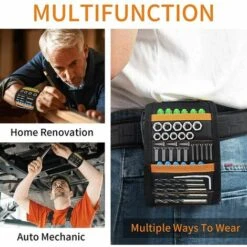 DHKLFA Bracelet Magnetique Bricolage RéGlable Super Puissants Bracelet Pour Vis De Retenue, Ciseaux, Petit Porte-Outils -Stanleyfaco Magasin 87908650 4