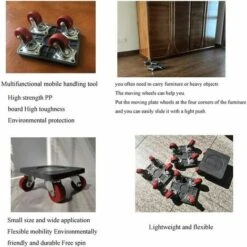 Ensemble D'outils De Levage De Meubles 5 Pièces Poussoir Heavy Duty Furniture Moving Roller Dray Heavy Duty Mover Appliance Lifter Floor Protector 360 Degres Rotating Pads 250kg Load 10 Ensemble D'outils De Levage De Meubles 5 Pièces Poussoir Heavy Duty Furniture Moving Roller Dray Heavy Duty Mover Appliance Lifter Floor Protector 360 Degres Rotating Pads 250kg Load -Stanleyfaco Magasin 88205521 4