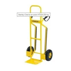 STANLEY 177524 - Diable Professionnel - Charge Max 250 Kg - 100% Acier - Jaune Et Noir