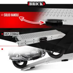 Lot De 2 Rampes Pliables En Acier Galvanisé 160cm - Charge Max 500 Kg/paire - Brick -Stanleyfaco Magasin 88499980 3