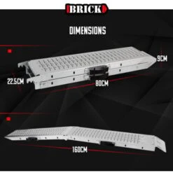 Lot De 2 Rampes Pliables En Acier Galvanisé 160cm - Charge Max 500 Kg/paire - Brick -Stanleyfaco Magasin 88499980 4